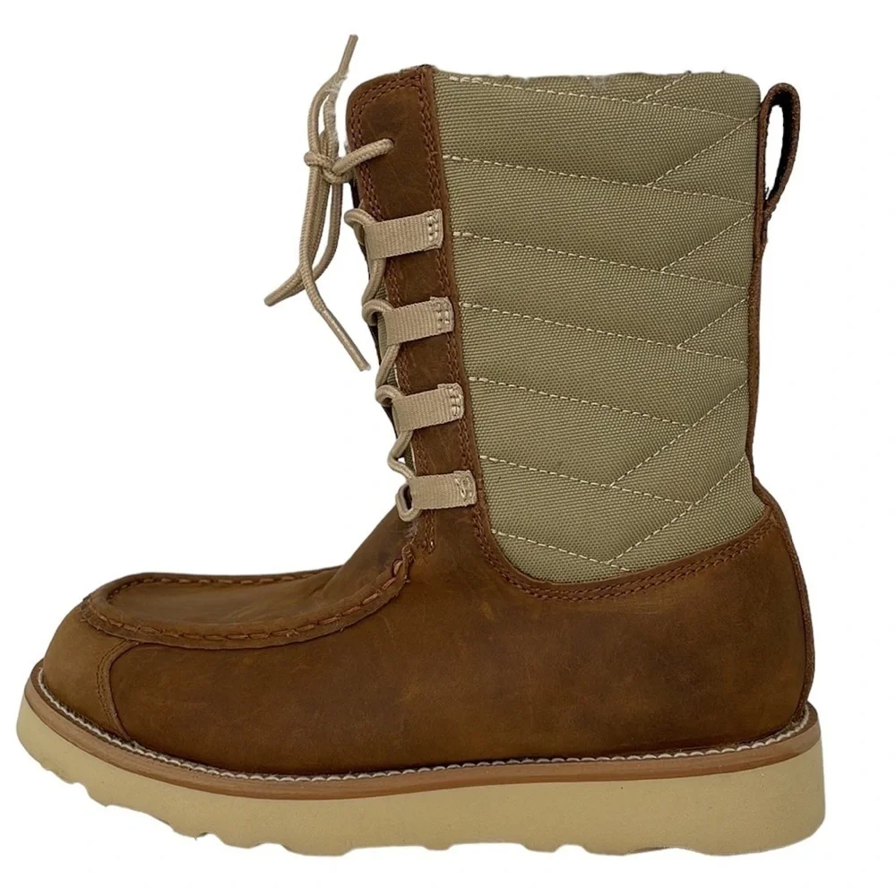 Twisted X Boots NWT Women’s 8” Wedge Sole Oiled Saddle and Tan Size 6 1/2 6.5